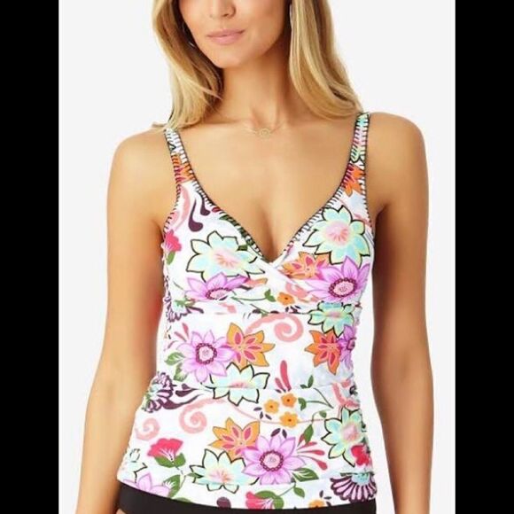 Anne Cole floral tankini top. NWT - Picture 9 of 16
